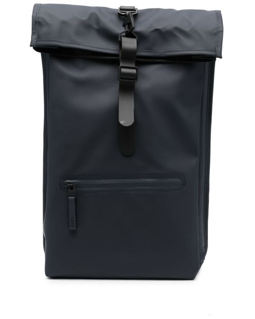 Rains roll-top buckled backpack