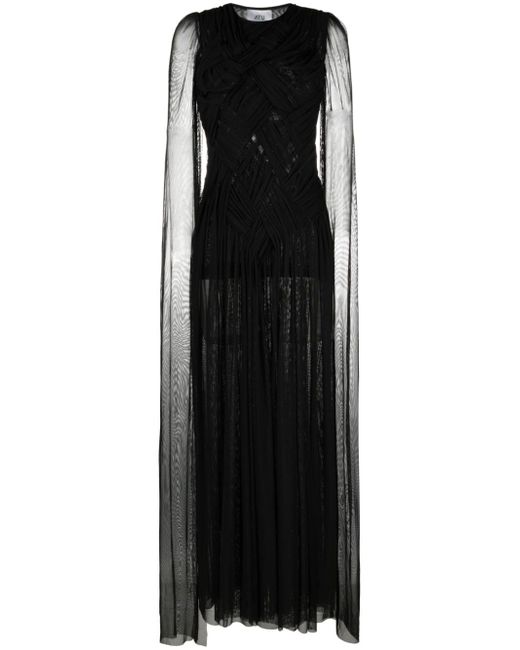 Atu Body Couture draped gathered mesh gown