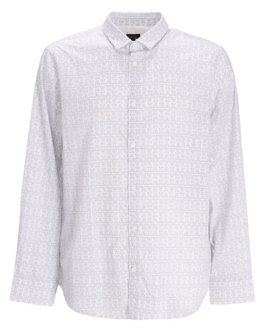 Armani Exchange logo-print long-sleeve shirt