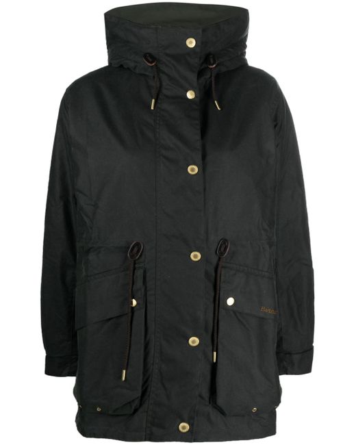 Barbour funnel-neck single-breasted coat