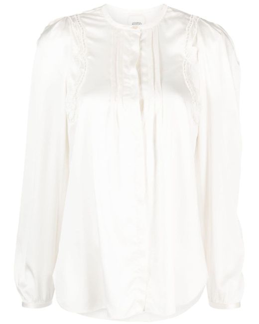 Isabel Marant lace-detail pleated blouse