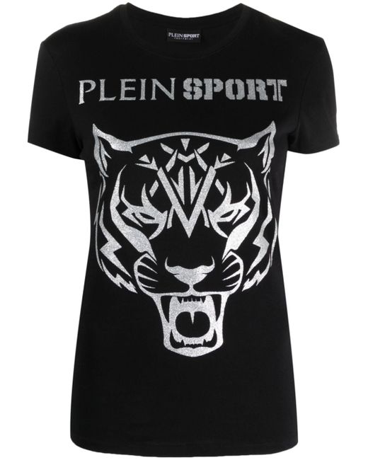 Plein Sport logo-lettering graphic-print T-shirt