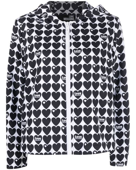 Love Moschino heart-logo print jacket