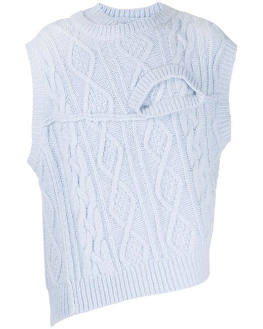 Feng Chen Wang cable-knit sleeveless top