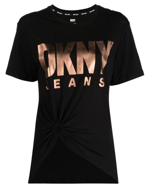 Dkny logo-print cotton-blend T-shirt