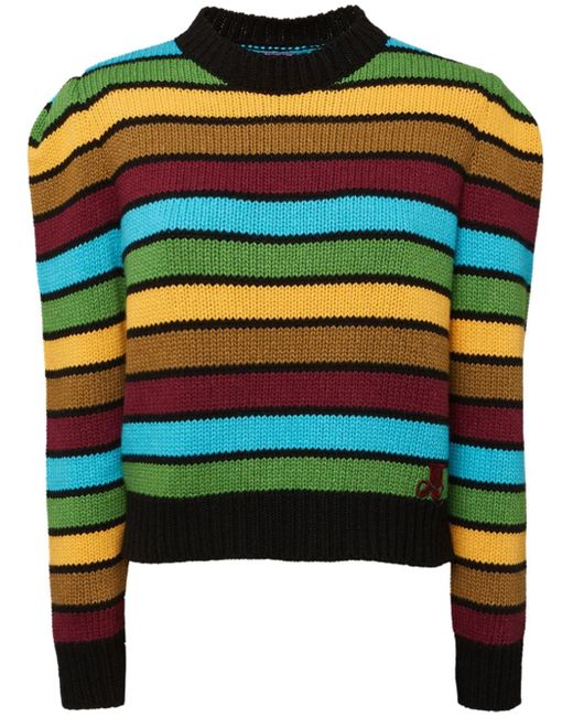 La Double J. stripe-pattern knitted jumper