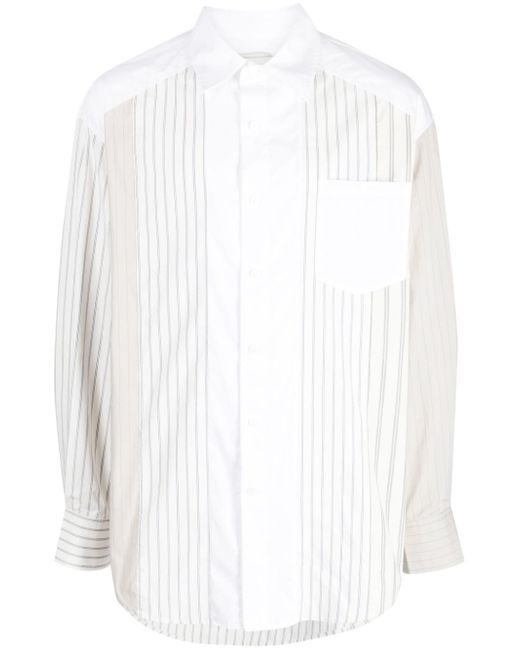 Feng Chen Wang striped long-sleeve shirt