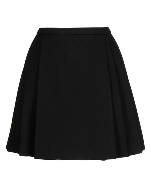 Dice Kayek pleated knitted high-waisted skirt