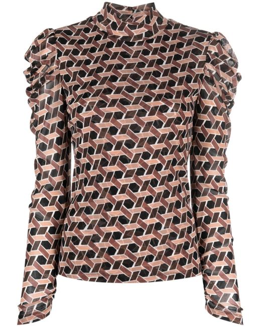 Diane von Furstenberg Remy geometric-print blouse