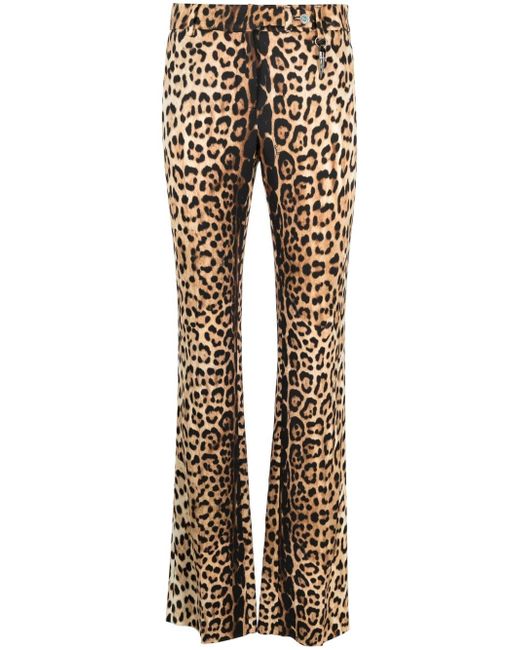 Roberto Cavalli slim-cut leopard-print trousers