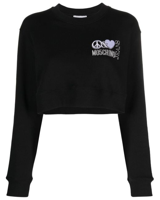 Moschino Jeans cropped long-sleeve T-shirt