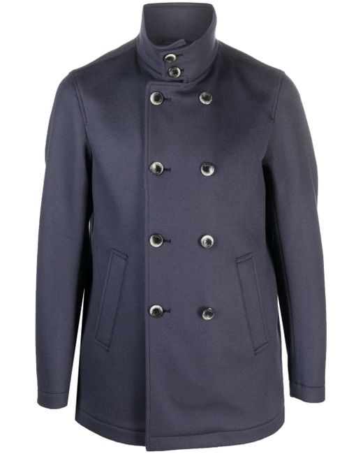 Herno double-breasted wool-cashmere coat