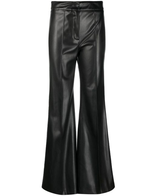 Blanca Vita faux-leather flared trousers