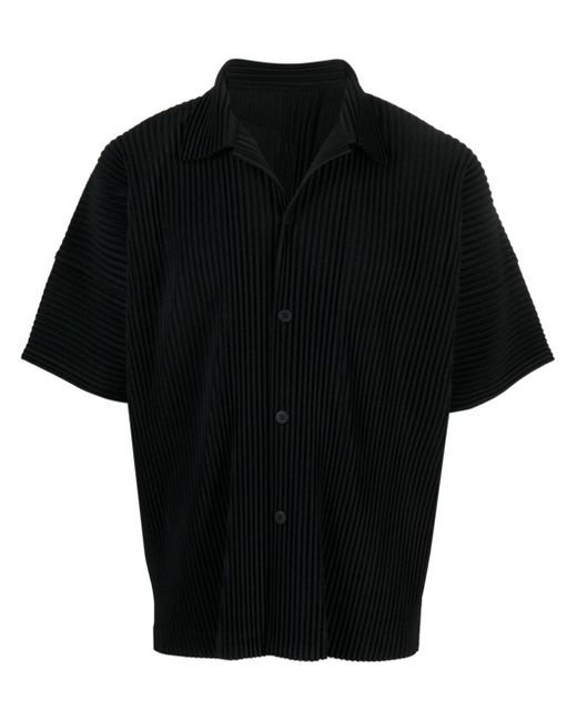 Homme Pliss Issey Miyake camp-collar pleated shirt