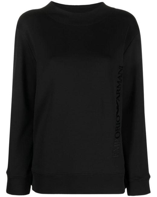 Emporio Armani logo-embossed mock-neck sweatshirt