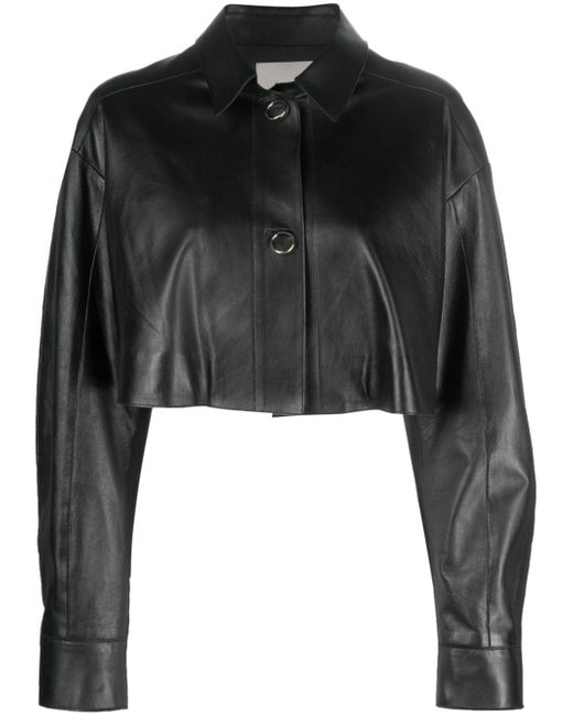Aeron Shore cropped leather jacket
