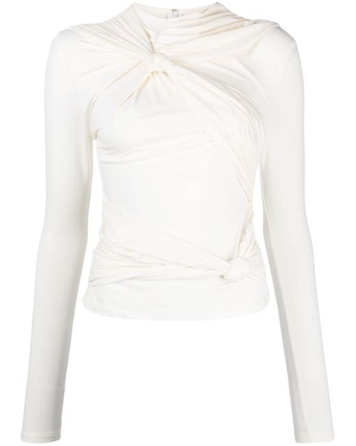 Rokh knot-detail long-sleeve top