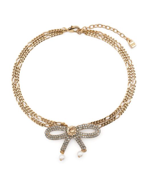 Dsquared2 bow curb-chain necklace