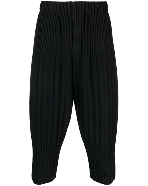 Homme Pliss Issey Miyake pleated tapered cropped trousers
