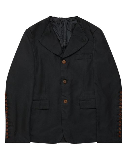 Comme Des Garcons Black button-embellished flap-pockets blazer