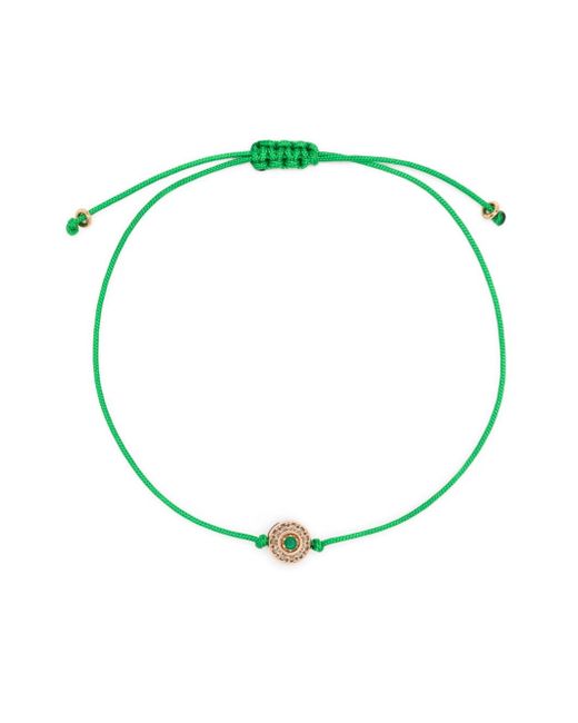 Anil Arjandas 18kt rose gold Eye Ball emerald and diamond cord bracelet