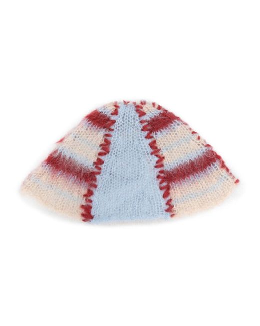 Marni striped knitted beanie
