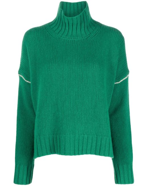 Woolrich contrasting-stitch knitted jumper