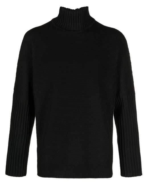 Homme Pliss Issey Miyake high-neck knitted jumper