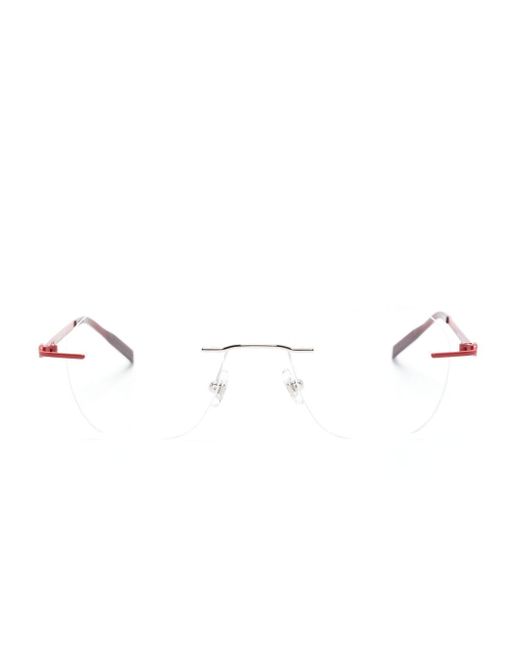 Montblanc rimless round-frame glasses