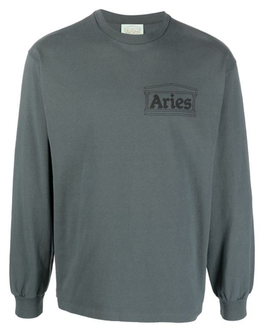 Aries logo-print long-sleeve T-shirt