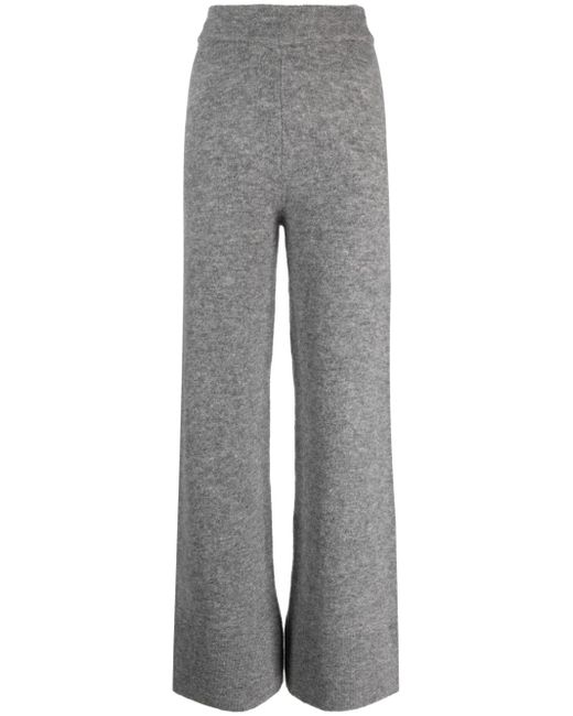 Ermanno Scervino mélange knitted flared trousers
