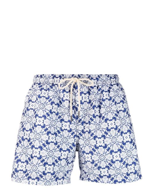 Peninsula Swimwear geometric-print swim shorts