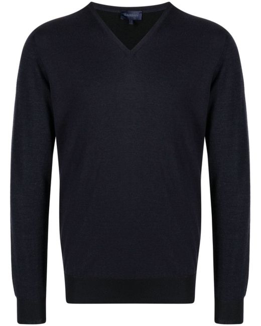 Lanvin fine-knit V-neck jumper