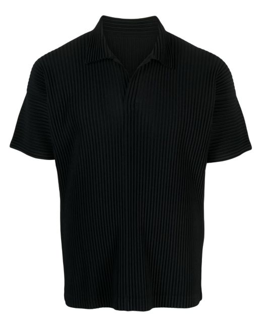 Homme Pliss Issey Miyake camp-collar pleated polo shirt