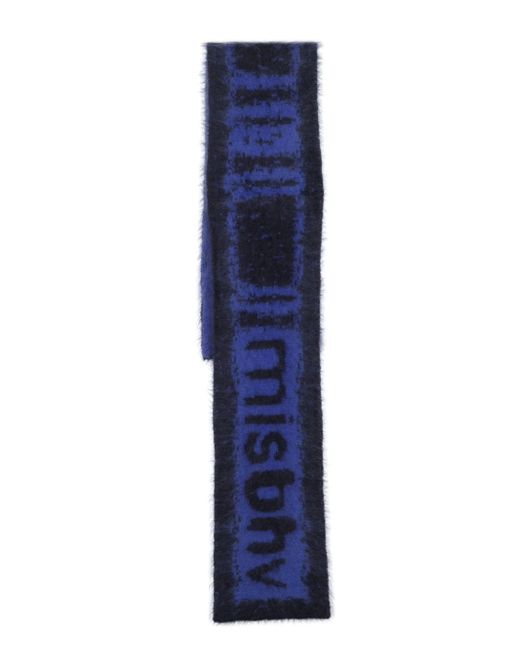 Misbhv intarsia-knit logo textured scarf