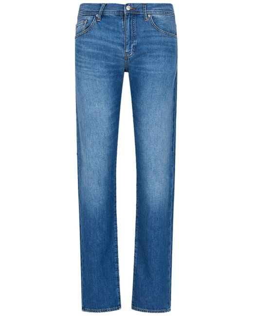 Armani Exchange logo-patch straight-leg jeans