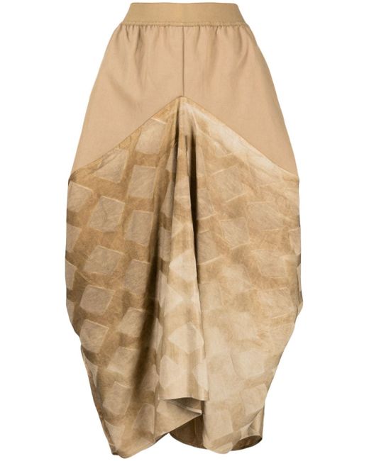Uma Wang jacquard draped maxi skirt