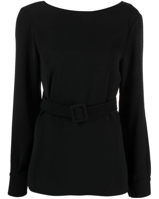 P.A.R.O.S.H. belted long-sleeved blouse