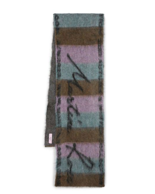 Martine Rose logo stripe-print scarf