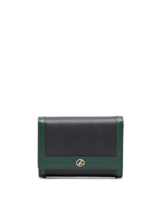 Agnès B. tri-fold pebbled leather wallet