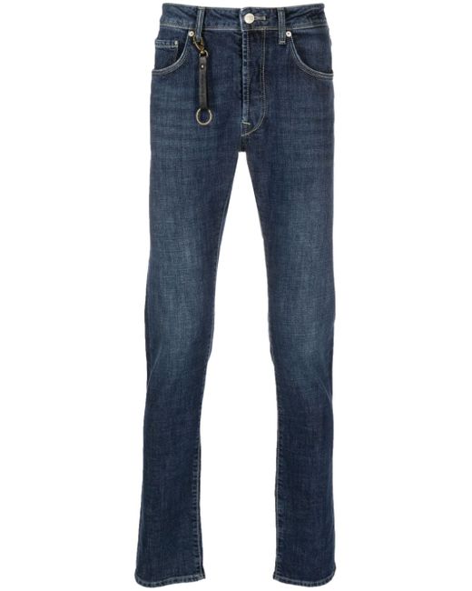 Incotex logo-keyring mid-rise straight-cut jeans