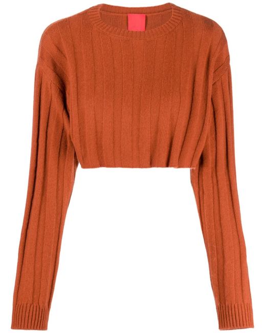 Cashmere In Love Remy ribbed-knit cropped jumper