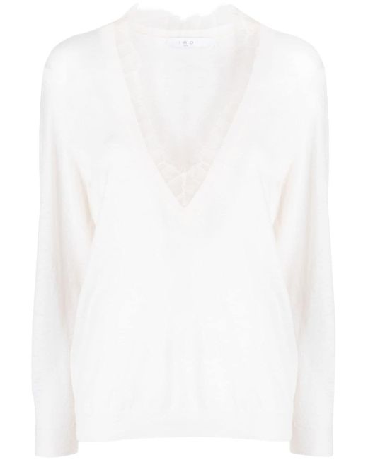 Iro Haby lace-detail jumper