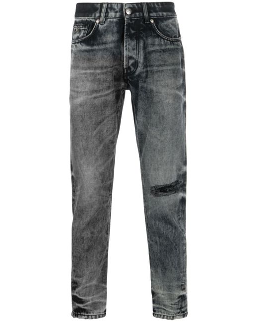 John Richmond Mick whiskering-effect tapered jeans