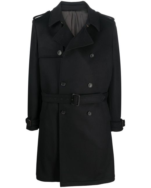 Eraldo belted-waist virgin-wool trench coat