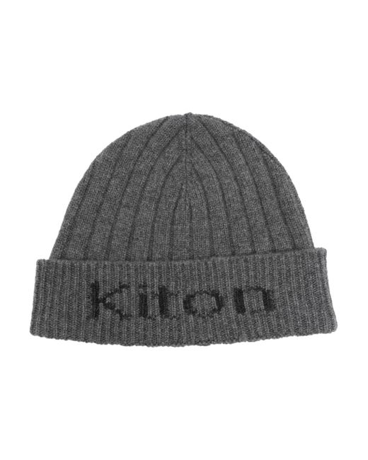 Kiton intarsia-knit logo beanie