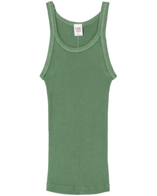Re/Done ribbed scoop neck tank top