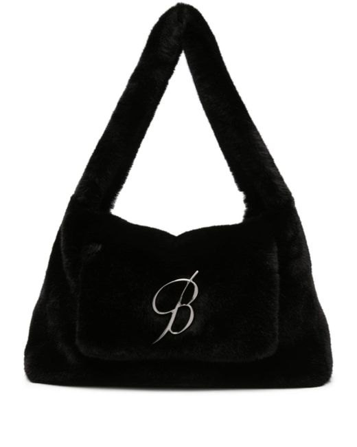 Blumarine logo-lettering slouch-body tote bag