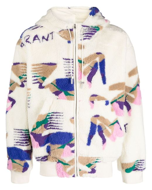 Marant Mikori fleece-texture hooded jacket