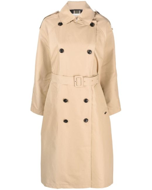 Scotch & Soda belted-waist cotton blend trench coat